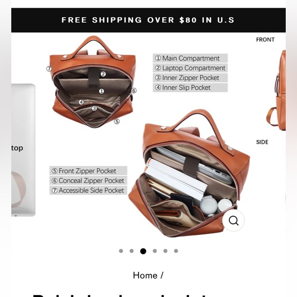 Bostanten Baish backpack vintage — Eternity - Picture 4 of 8